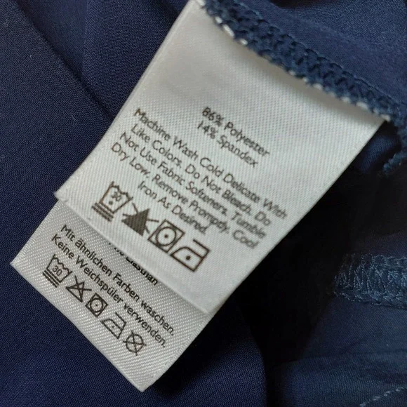 Eddie Bauer Shirt Dress Women's Medium Navy Blue Sleeveless Hiking Utility - Picture 7 of 9